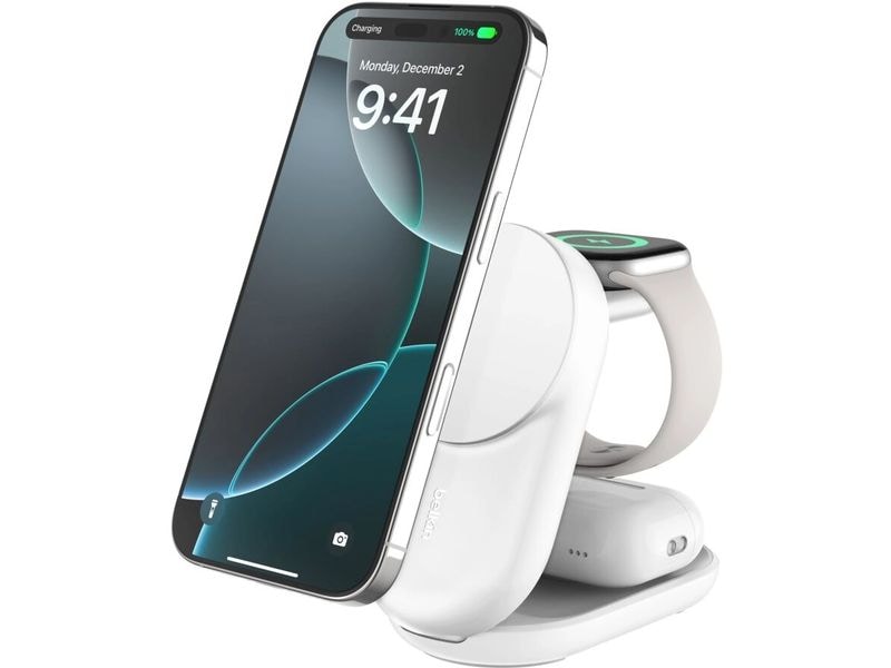 Belkin Wireless Charger UltraCharge 3in1 rund, Weiss