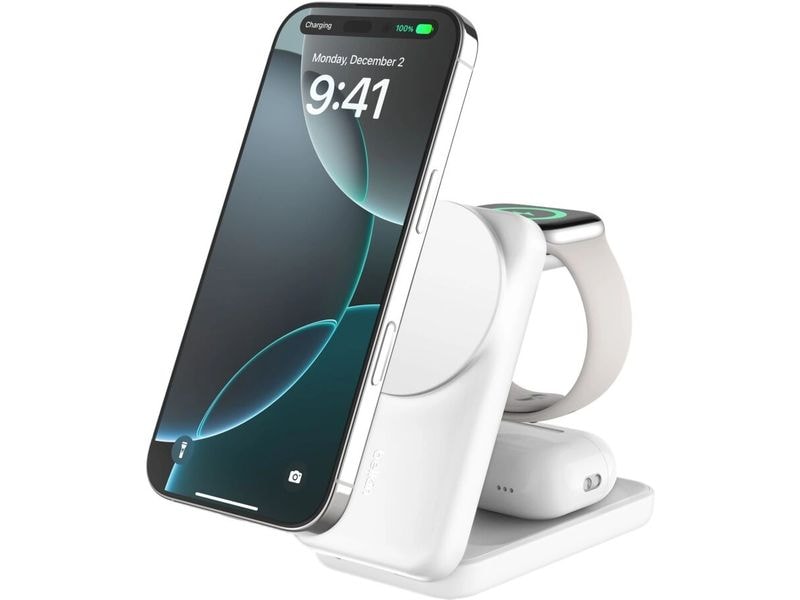 Belkin Wireless Charger UltraCharge 3in1 eckig, Weiss