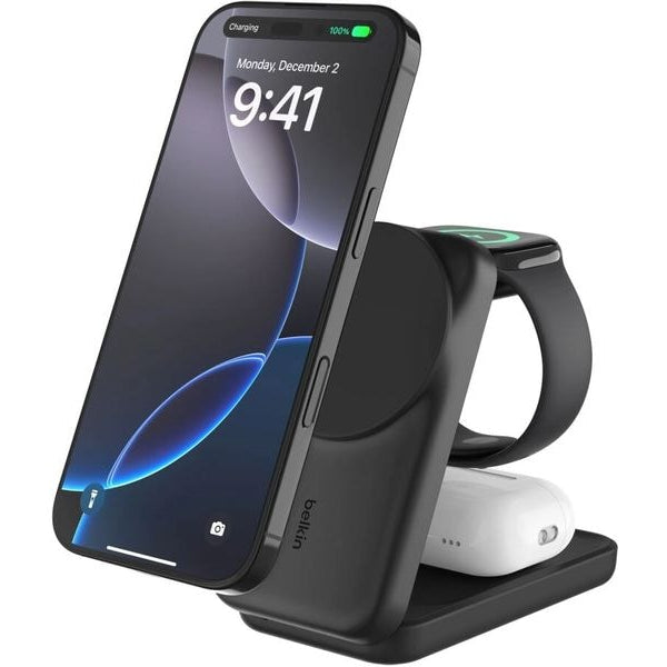Belkin Wireless Charger UltraCharge 3in1 eckig, Schwarz