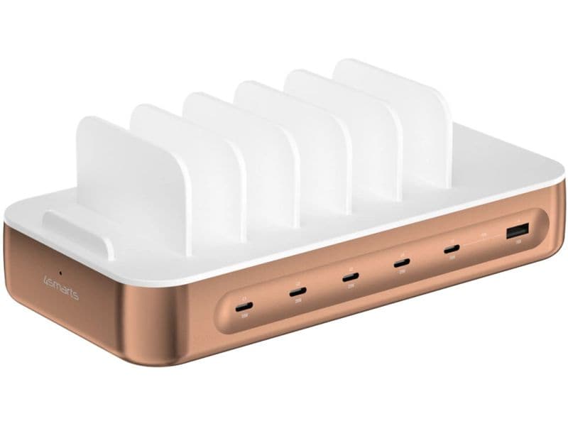 4smarts Ladestation Team 100W 5C/1A inkl. 6 Kabel Kupfer
