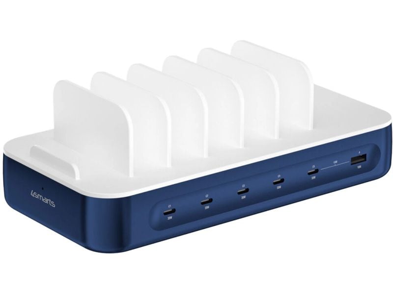 4smarts Ladestation Team 100W 5C/1A inkl. 6 Kabel