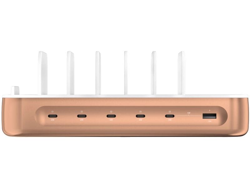 4smarts Ladestation Team 100W 5C/1A inkl. 6 Kabel Kupfer