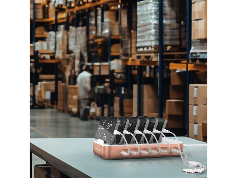 4smarts Ladestation Team 100W 5C/1A inkl. 6 Kabel Kupfer