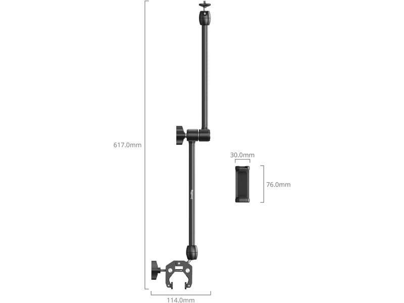 Smallrig Desktop Magic Arm mit krabbenförmigem Klemmensatz