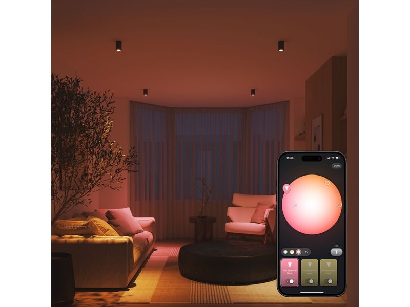 Philips Hue Leuchtmittel Essential, GU10, 4.7 W, White & Colour, 3 Stück