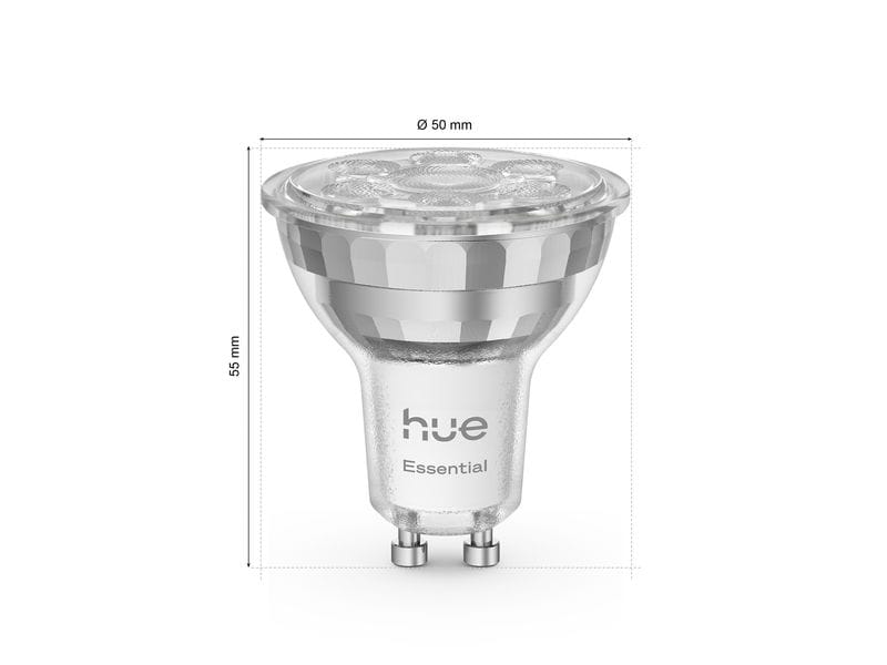 Philips Hue Leuchtmittel Essential, GU10, 4.7 W, White & Colour, 3 Stück