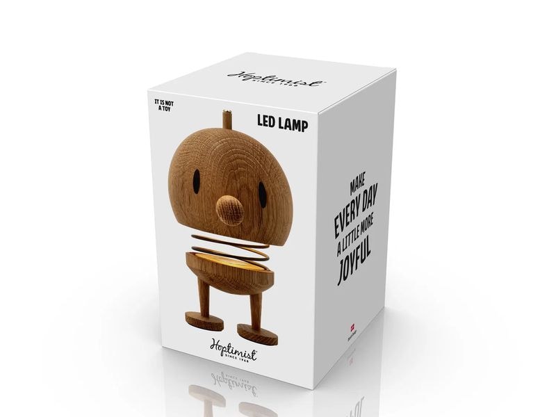 Hoptimist Tischleuchte Eiche L, 10 x 10 x 15 cm, Braun