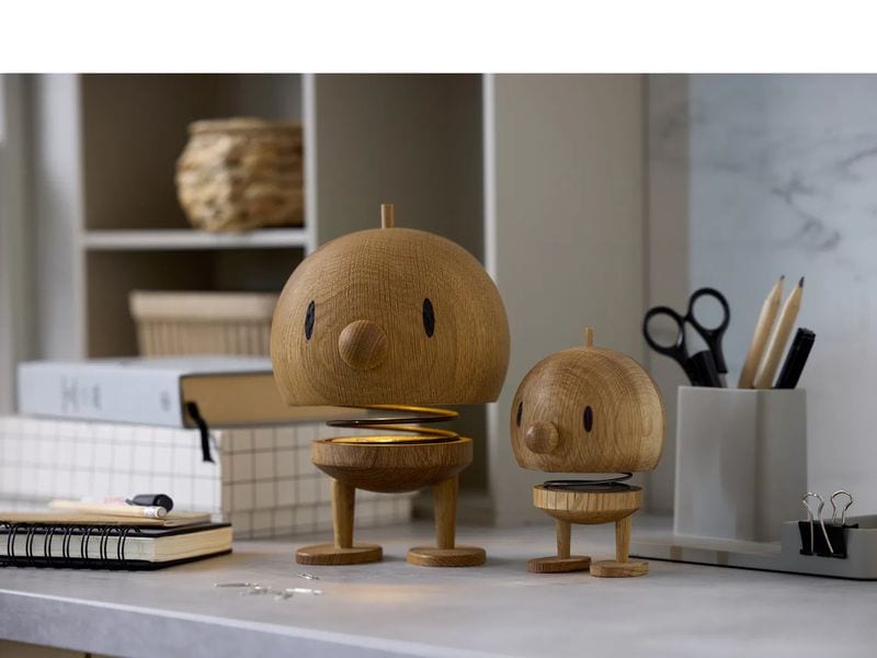 Hoptimist Tischleuchte Eiche L, 10 x 10 x 15 cm, Braun