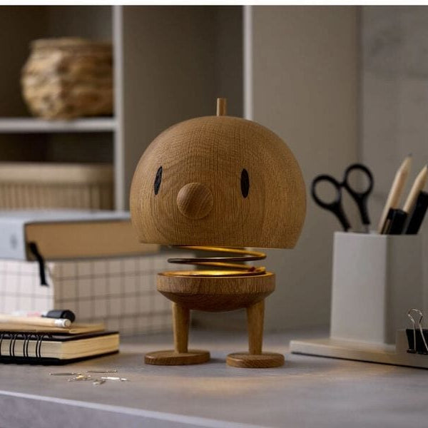 Hoptimist Tischleuchte Eiche L, 10 x 10 x 15 cm, Braun