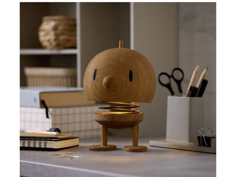 Hoptimist Tischleuchte Eiche L, 10 x 10 x 15 cm, Braun