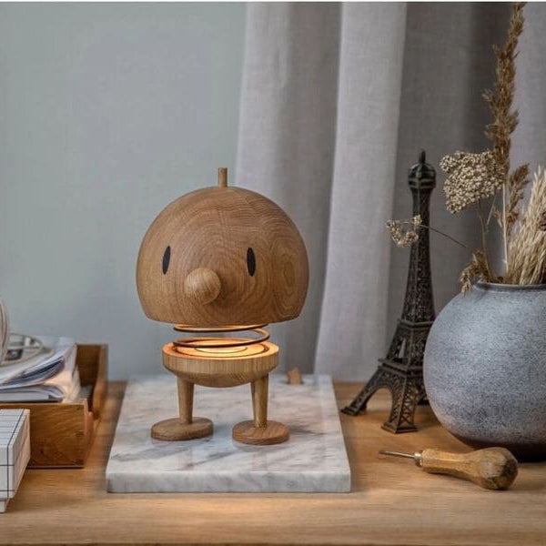 Hoptimist Tischleuchte Eiche L, 10 x 10 x 15 cm, Braun