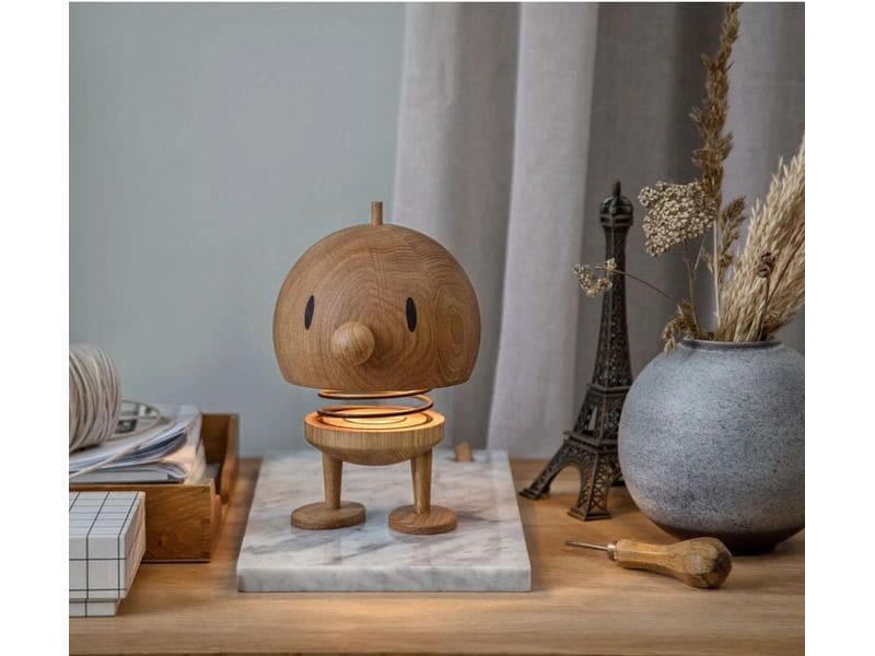 Hoptimist Tischleuchte Eiche L, 10 x 10 x 15 cm, Braun