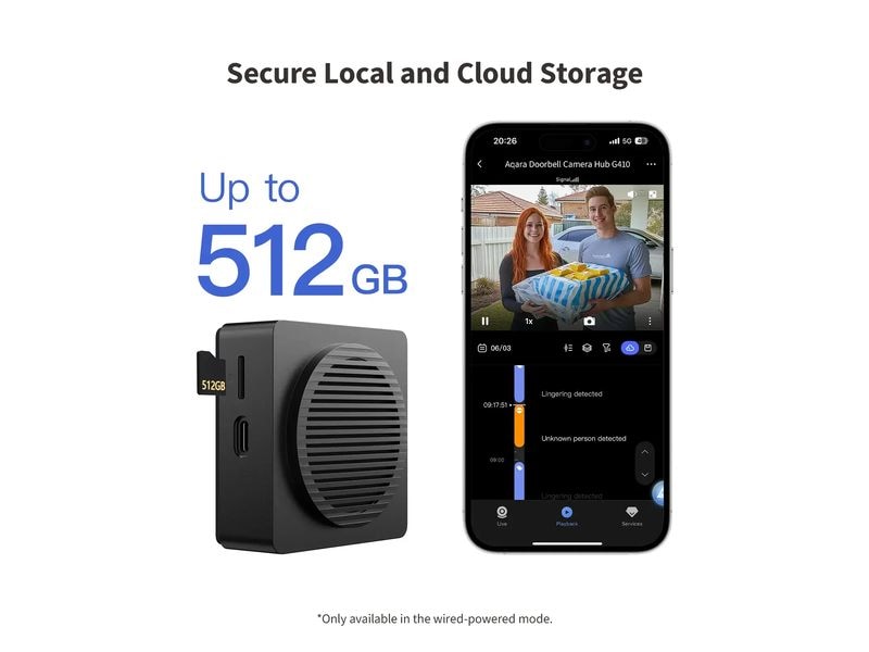 Aqara Türklingel-Kamera-Hub G410 Schwarz 1 Stück