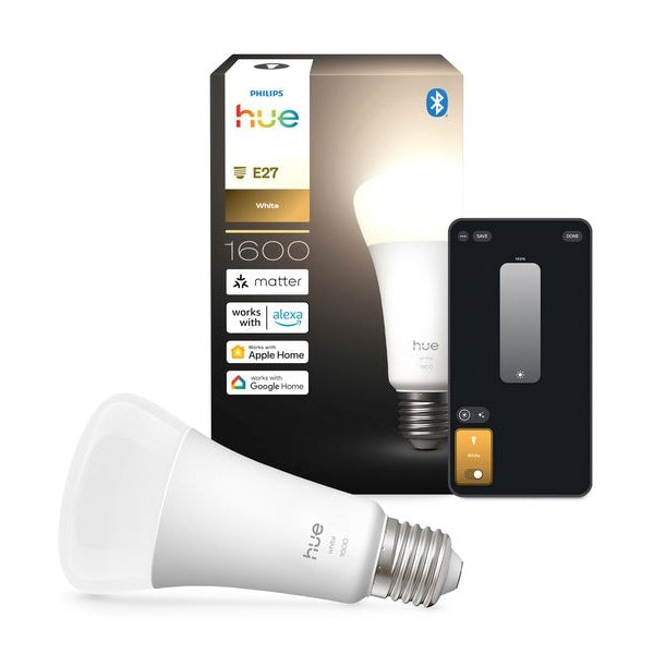 Philips Hue Leuchtmittel White E27 Einzelpack 1600 lm, dimmbar