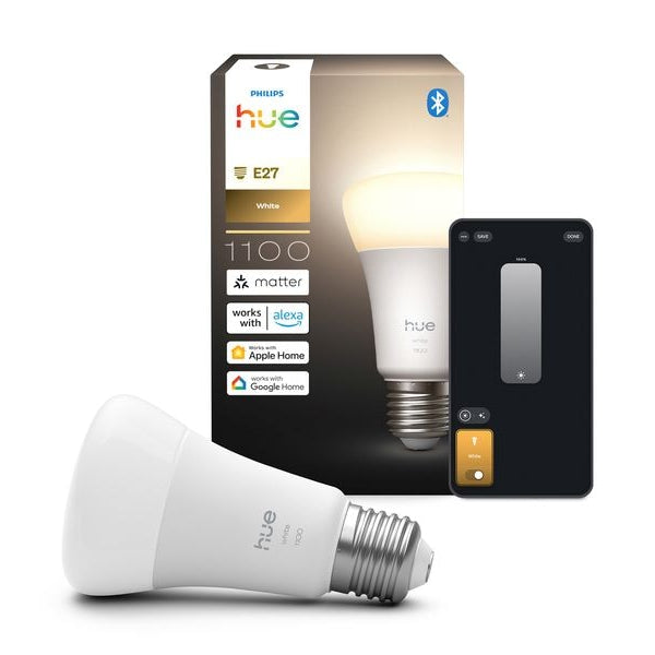 Philips Hue Leuchtmittel White E27 Einzelpack dimmbar 1100 lm