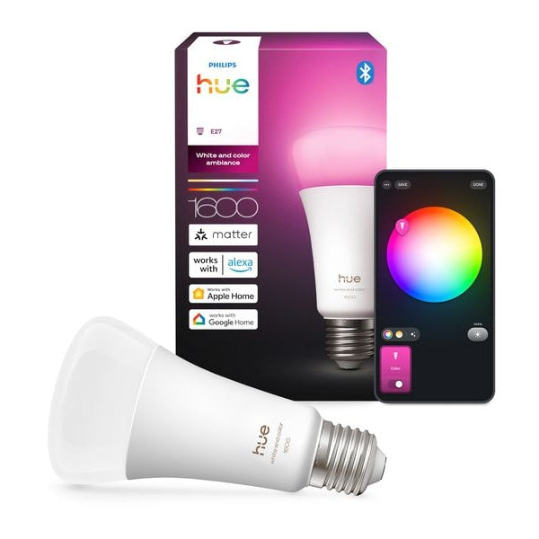 Philips Hue Leuchtmittel White & Col. Amb. E27 Einzelpack 1600 lm
