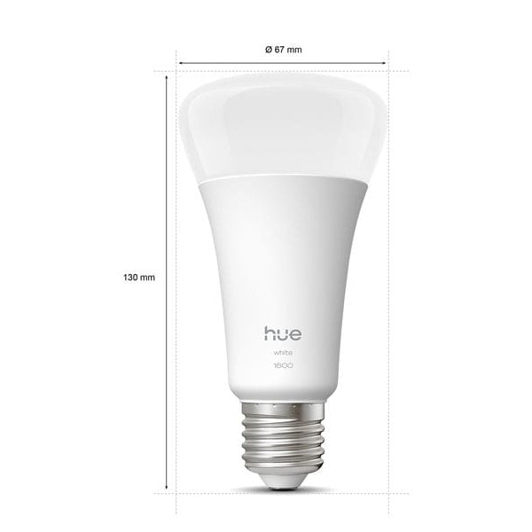 Philips Hue Leuchtmittel White E27 Einzelpack 1600 lm, dimmbar