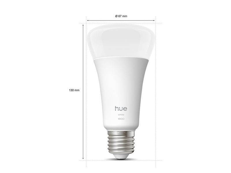 Philips Hue Leuchtmittel White E27 Einzelpack 1600 lm, dimmbar