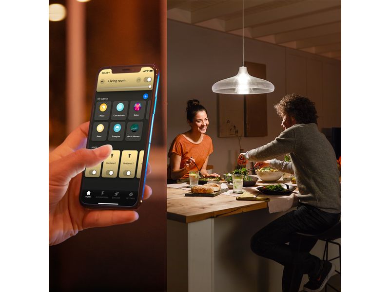 Philips Hue Leuchtmittel White E27 Einzelpack dimmbar 1100 lm