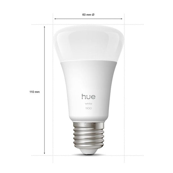 Philips Hue Leuchtmittel White E27 Einzelpack dimmbar 1100 lm