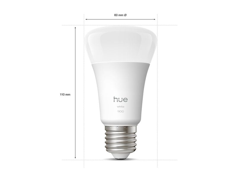 Philips Hue Leuchtmittel White E27 Einzelpack dimmbar 1100 lm