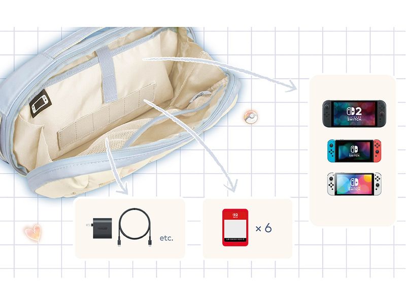 Hori intendo Switch 2 Tasche Evoli Quilted