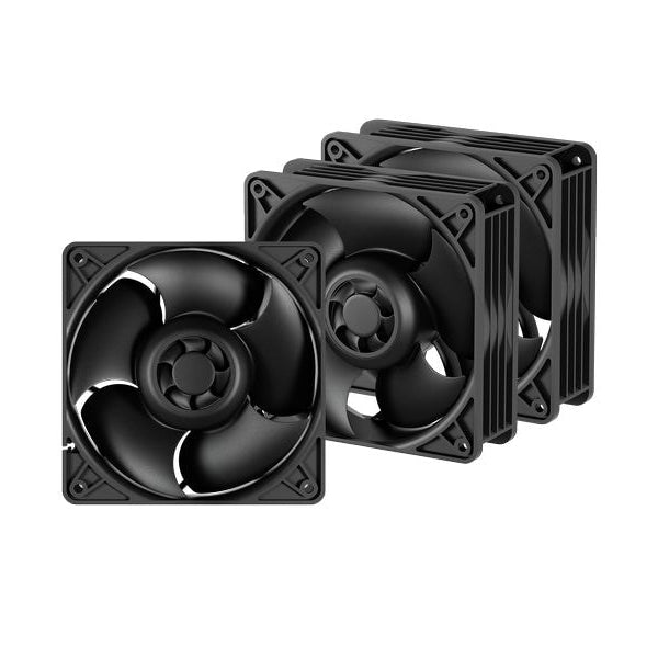 Arctic Cooling PC-Lüfter S12038-8K, 120 mm, 8000 RPM, Schwarz, 3 Stück