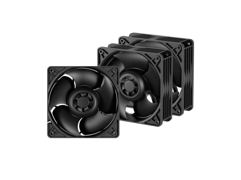 Arctic Cooling PC-Lüfter S12038-8K, 120 mm, 8000 RPM, Schwarz, 3 Stück