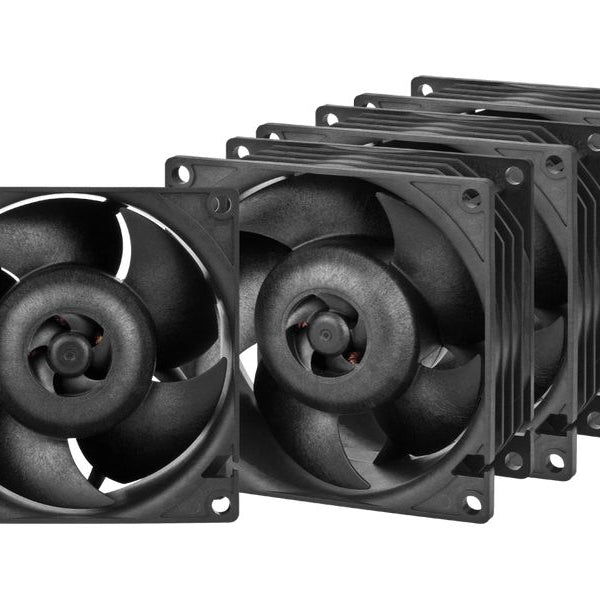 Arctic Cooling PC-Lüfter S8038-7K, 80 mm, 7000 RPM, Schwarz, 4 Stück