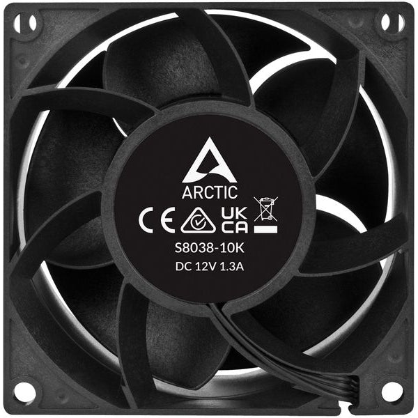Arctic Cooling PC-Lüfter S8038-10K, 80 mm, 10000 RPM, Schwarz, 1 Stück
