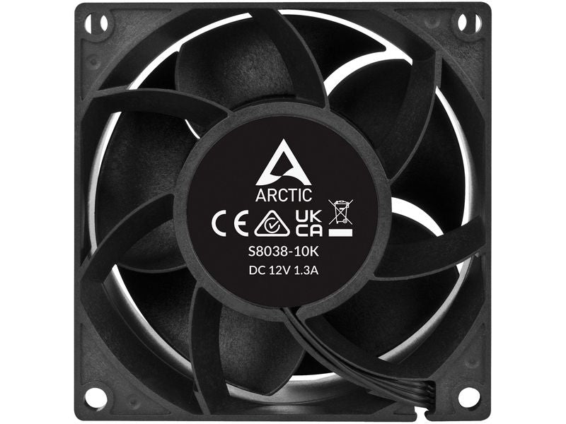 Arctic Cooling PC-Lüfter S8038-10K, 80 mm, 10000 RPM, Schwarz, 1 Stück