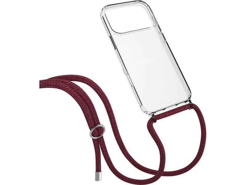 Urbany's Necklace Case RED WINE iPhone 17 Pro Max Silber Ring