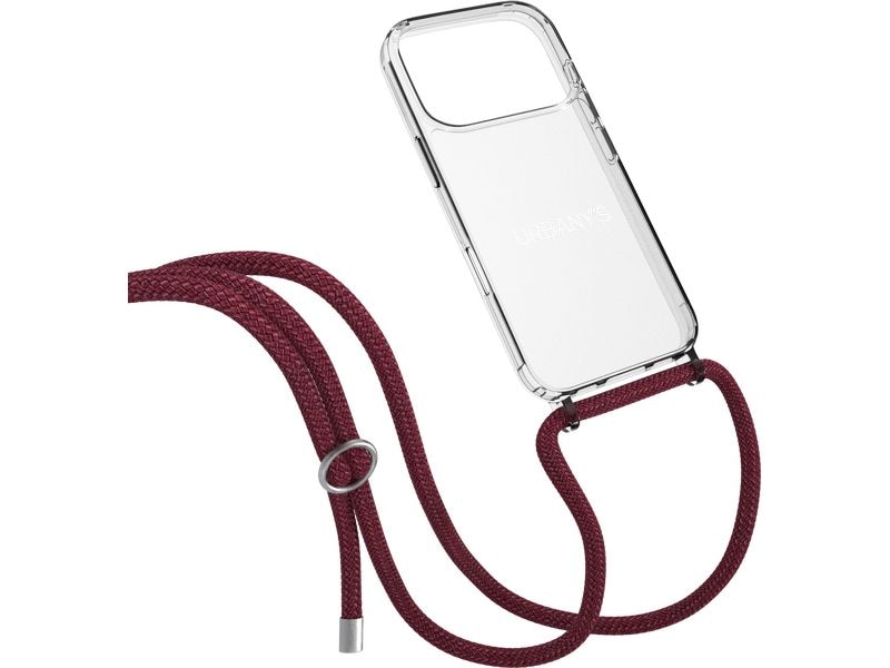 Urbany's Necklace Case RED WINE iPhone 17 Pro Silber Ring