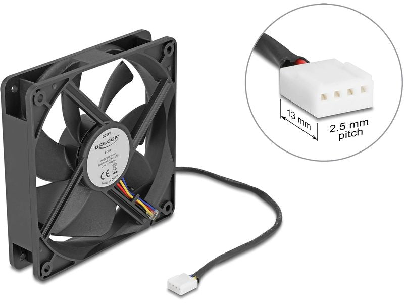 Delock PC-Lüfter 24 V DC, 120 x 120 x 25 mm