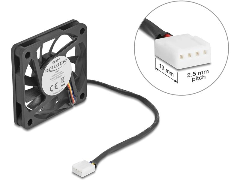 Delock PC-Lüfter 12 V DC, 60 x 60 x 10 mm