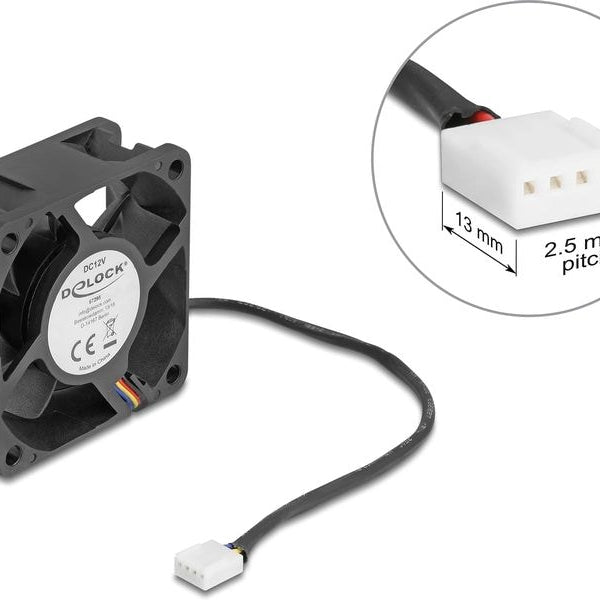 Delock PC-Lüfter 12 V DC, 60 x 60 x 25 mm