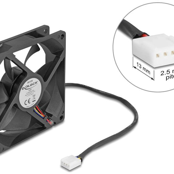 Delock PC-Lüfter 12 V DC, 92 x 92 x 25 mm