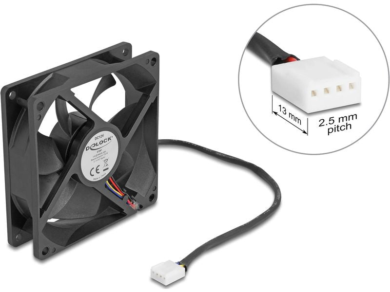 Delock PC-Lüfter 12 V DC, 92 x 92 x 25 mm