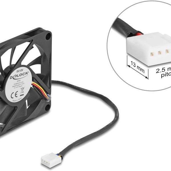 Delock PC-Lüfter 12 V DC, 70 x 70 x 10 mm