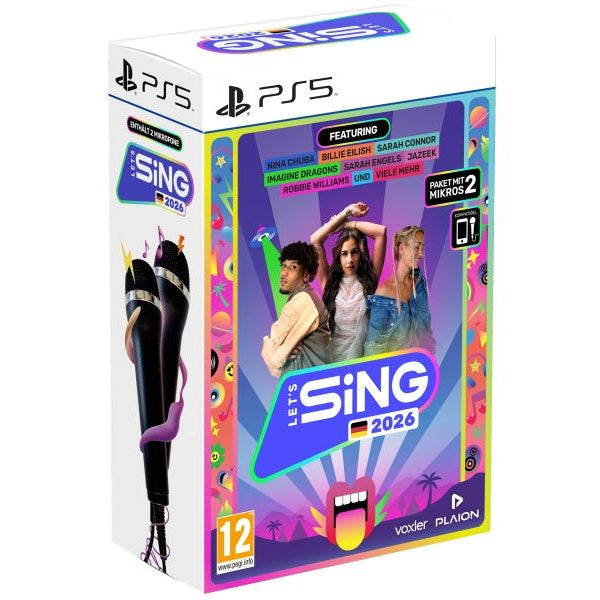 GAME Let's Sing 2026 + 2 Mics für PS5 German Version