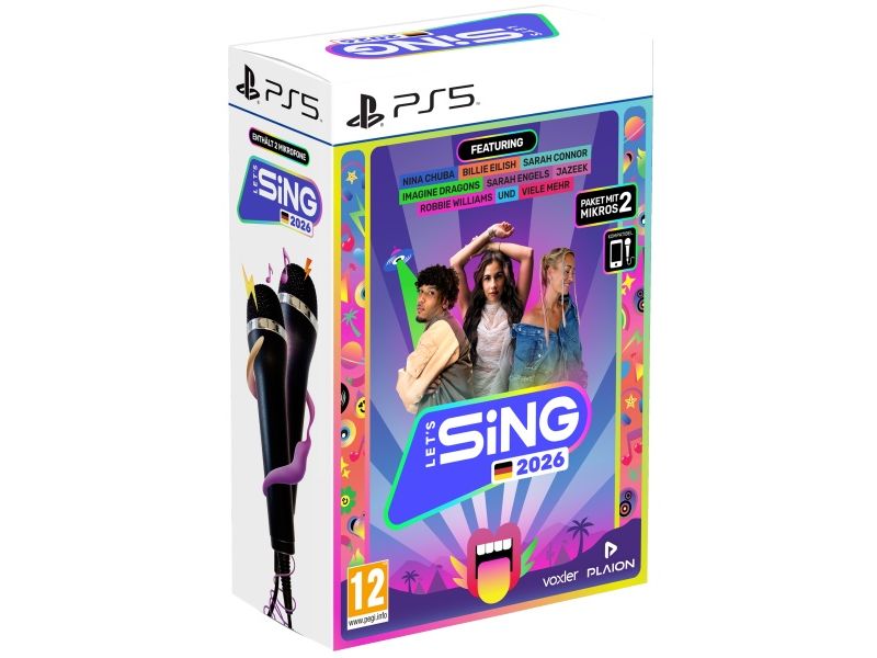 GAME Let's Sing 2026 + 2 Mics für PS5 German Version