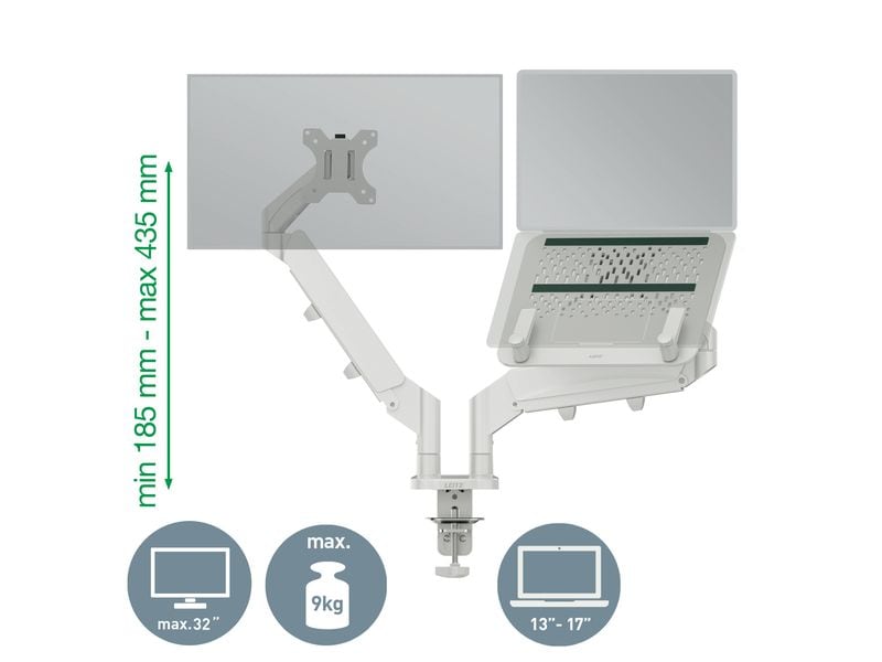 Leitz Tischhalterung Ergo Dual Dual Monitorarm