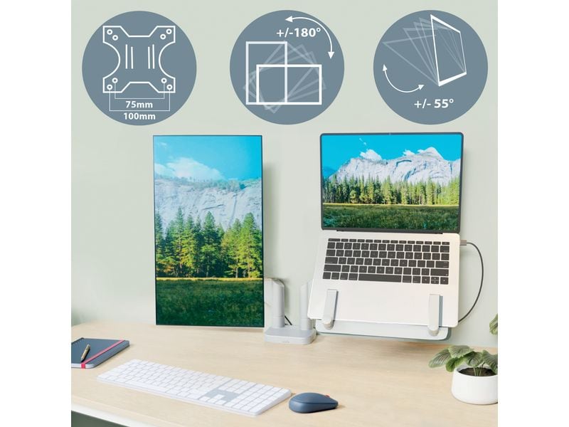 Leitz Tischhalterung Ergo Dual Dual Monitorarm