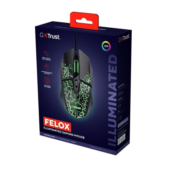 Trust Gaming-Maus GXT113 Felox Schwarz