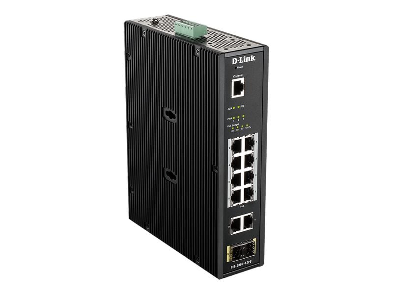 D-Link PoE+ Switch DIS-200G-12PS Industriell 12 Port