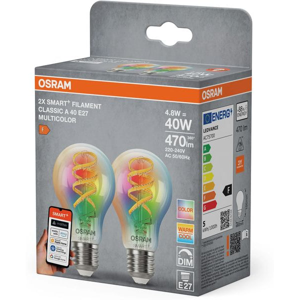 OSRAM Leuchtmittel Filament Globe 125 Multicolor E27, 4.8 W, RGBW
