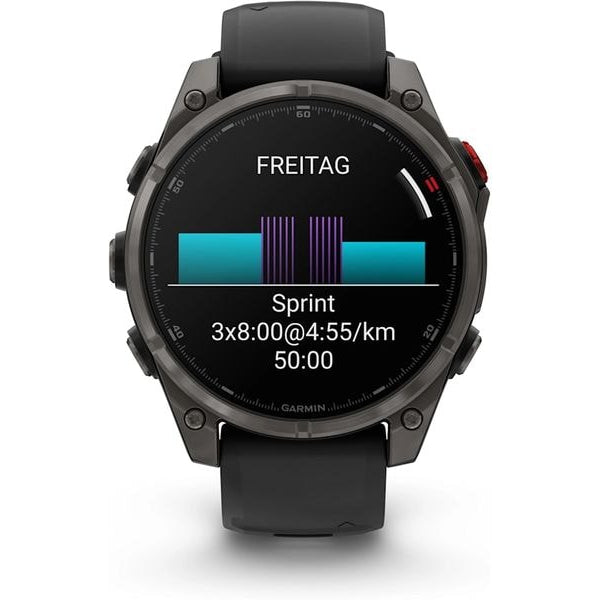 GARMIN GPS-Sportuhr fēnix 8 Pro – AMOLED Graphite/Schwarz
