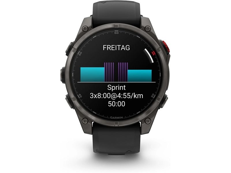 GARMIN GPS-Sportuhr fēnix 8 Pro – AMOLED Graphite/Schwarz