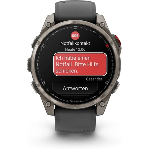 GARMIN GPS-Sportuhr fēnix 8 Pro – AMOLED Graphite/Schwarz