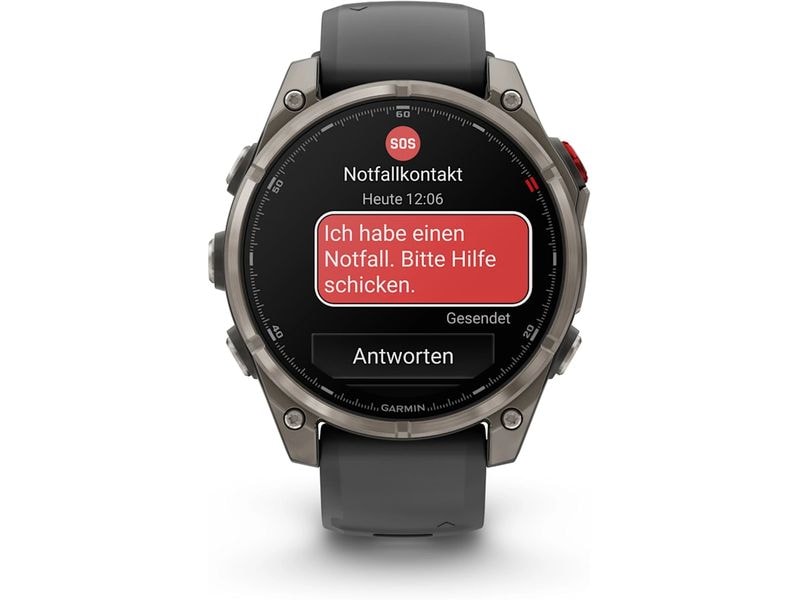 GARMIN GPS-Sportuhr fēnix 8 Pro – AMOLED Graphite/Schwarz
